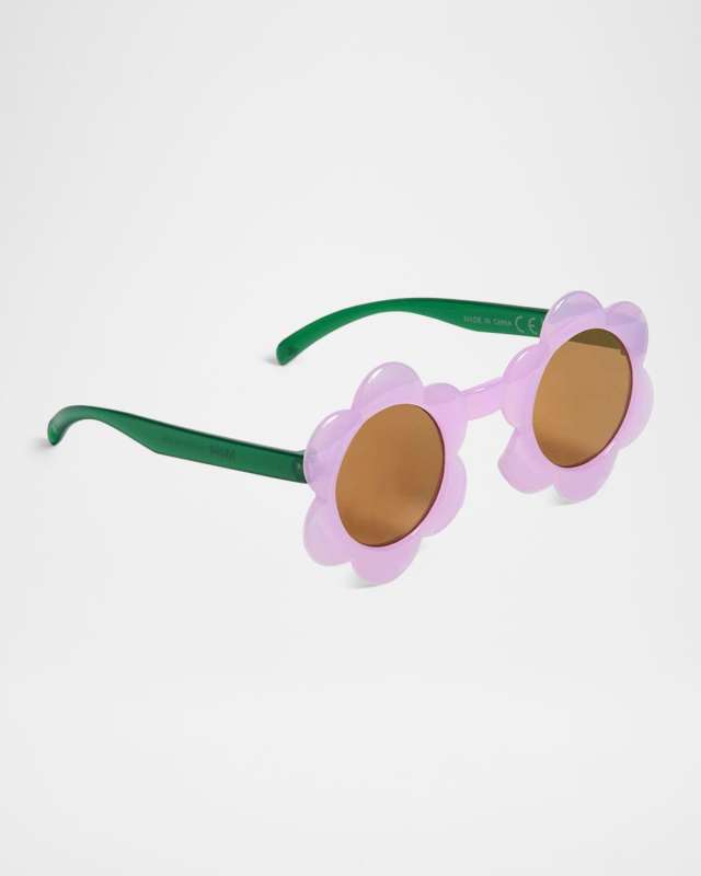 Girl's Soleil Flower-Shaped Round Sunglasses